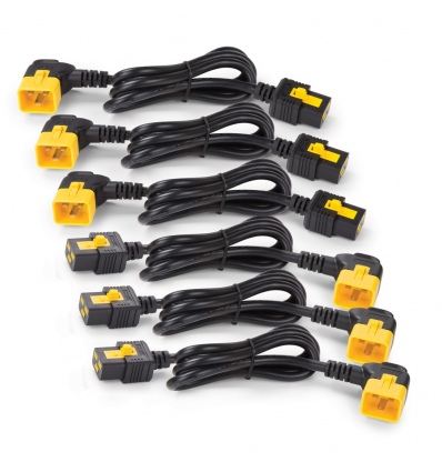 Power Cord Kit (6 ea),Locking,C13toC14 (90Dg),0.6m