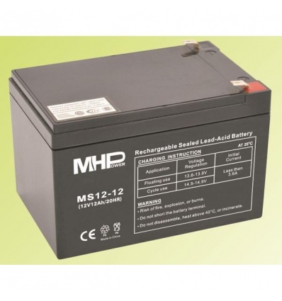 Pb akumulátor MHPower VRLA AGM 12V/12Ah (MS12-12)