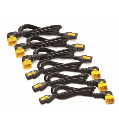 Power Cord Kit (6 ea), Locking C13toC14(90Dg),1.8m