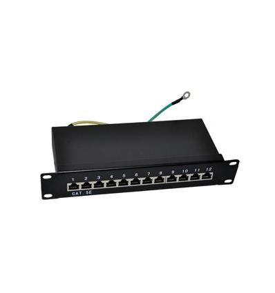 Patch panel 10“ STP Cat5e 12 portů