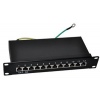 Patch panel 10“ STP Cat5e 12 portů