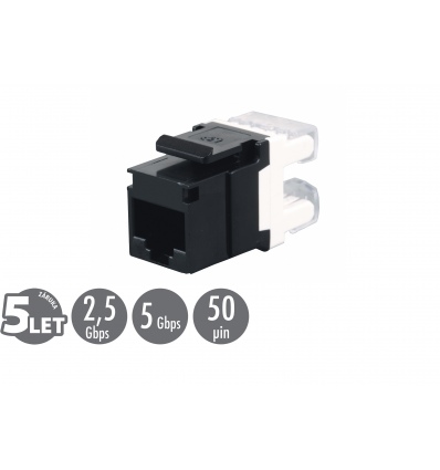 Zařezávací keystone Solarix CAT5E UTP RJ45 SXKJ-5E-UTP-BK