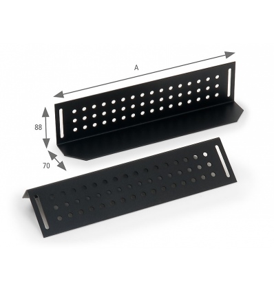 Nosné ližiny pro rack hl.800mm (L 580mm)-pár šedé