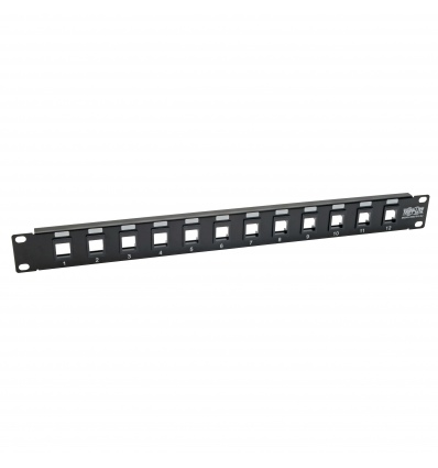 Tripplite Patch Panel 12-Port 1U Rack Nestíněný,Keystone/Multimedia,RJ45 Ethernet,USB,HDMI, Cat5e/6