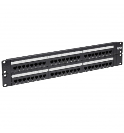 Tripplite Patch panel pro montáž do racku 2U, 48x Cat6/Cat5 568B, RJ45 Ethernet