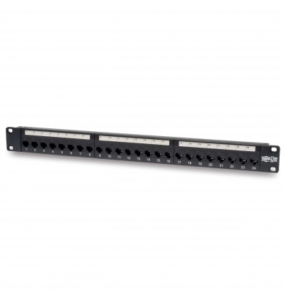 Tripplite Patch panel průchozí pro montáž do racku 1U, 24x Cat6/Cat5, RJ45 Ethernet