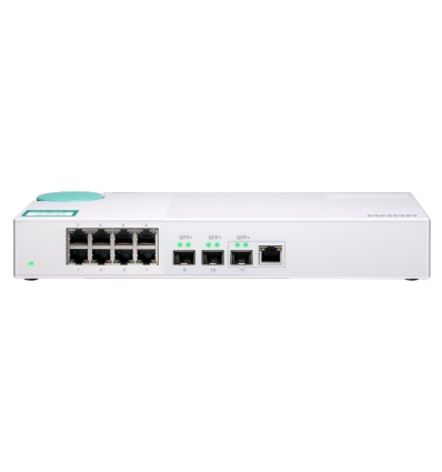 QNAP switch QSW-308-1C (8x Gigabit port + 3x 10G SFP+ port + 1x 10G RJ-45 kombo port)