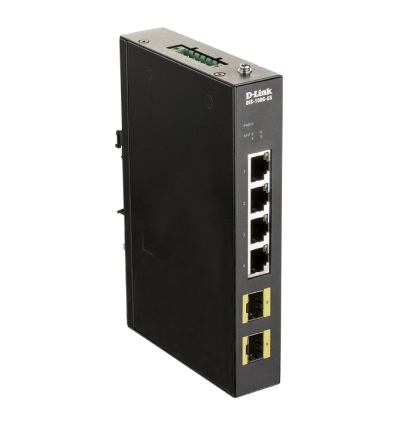 D-Link DIS-100G-6S Průmyslový Gigabit unmanaged switch, 4GbE, 2 SFP