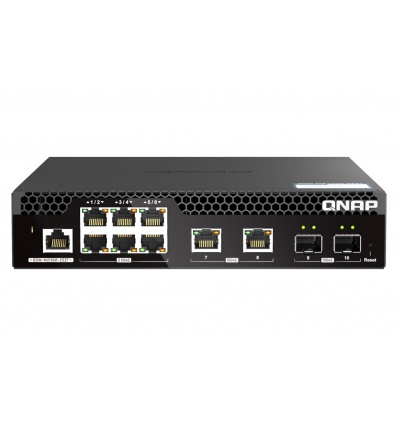 QNAP řízený switch QSW-M2106R-2S2T (6x 2,5GbE RJ45, 2x 10GbE RJ45, 2x 10GbE SFP+, malá šířka)