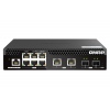 QNAP řízený PoE++ switch QSW-M2106PR-2S2T (6x 2,5GbE RJ45, 2x 10GbE RJ45, 2x 10GbE SFP+, malá šířka)