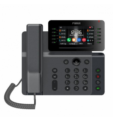 Fanvil V65 SIP telefon, 4,3"bar.disp., 20SIP, 45DSS tl., WiFi, BT, dual Gbit, PoE