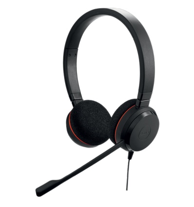 Jabra Evolve 20/Stereo/USB-C/Drát/Černá