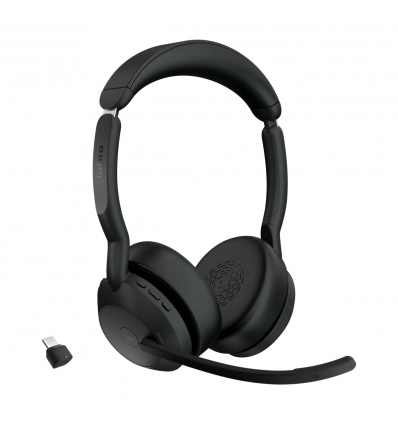 Jabra Evolve2 55/Stereo/ANC/USB-C/BT-USB/Bezdrát/MS/Černá