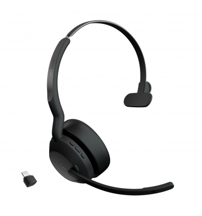 Jabra Evolve2 55/Mono/ANC/USB-C/BT-USB/Bezdrát/MS/Černá