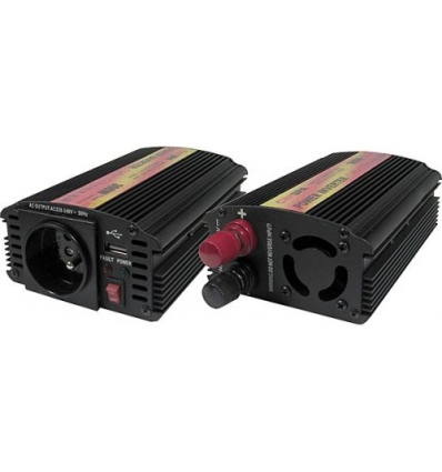 Měnič napětí Carspa CAR300U-12 12V/230V+USB 300W, modifikovaná sinus