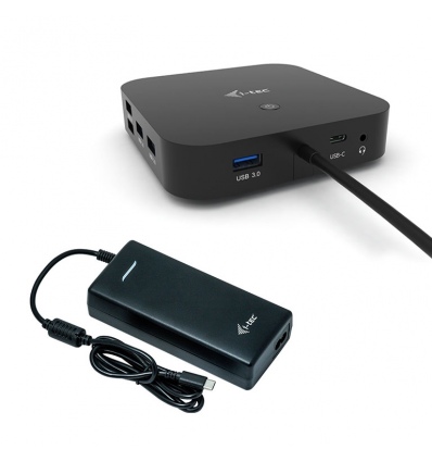 i-tec USB-C Dual Display Docking Station s Power Delivery 100W + i-tec Universal Charger 112W