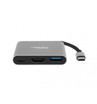 Natec multiport adaptér Fowler MINI USB-C PD, USB 3.0, HDMI 4K