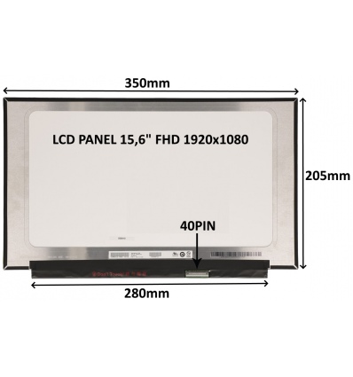 LCD PANEL 15,6" FHD 1920x1080 40PIN MATNÝ IPS 120HZ / BEZ ÚCHYTŮ