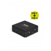 PORT CONNECT Dokovací stanice 8v1 USB-C, USB-A, dual video, HDMI, Ethernet, audio, USB 3.0