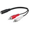 PremiumCord Kabel Jack 3.5mm-2xCINCH F/M 20cm