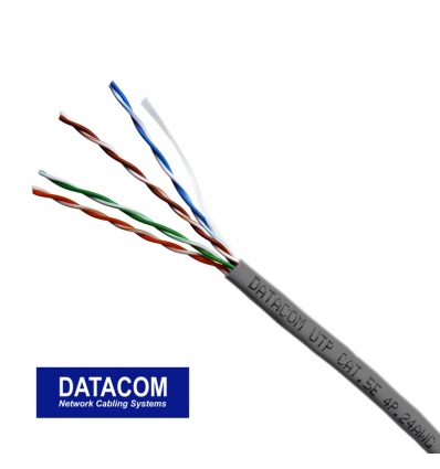 Metráž DATACOM UTP drát CAT5E PVC 50m šedý