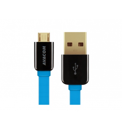 Kabel AVACOM MIC-40B USB - Micro USB, 40cm, modrá