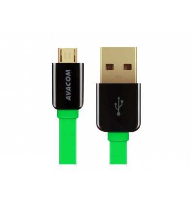 Kabel AVACOM MIC-40G USB - Micro USB, 40cm, zelená