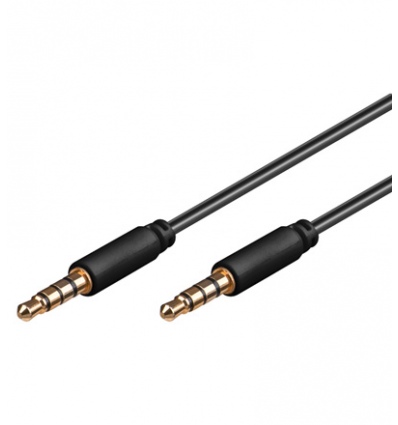 PremiumCord Jack 3.5mm 4 pinový M/M 0,5m