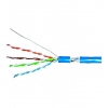 Kabel F/UTP Cat.5e 4x2xAWG24, LS0H plášt modrý, box 305m