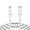 BELKIN kabel oplétaný USB-C - USB-C, 1m, bílý