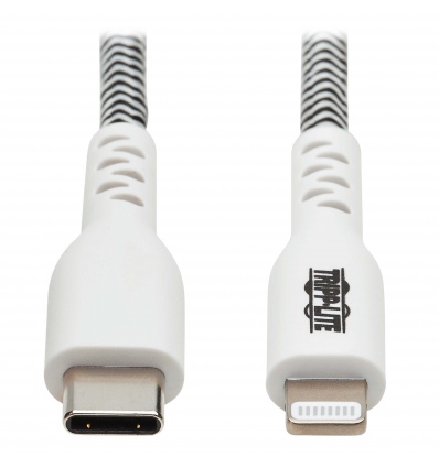 Tripplite Kabel USB-C 2.0 / Lightning, s LED diodou, MFi, (Samec/Samec), odolný kabel, 3.05m