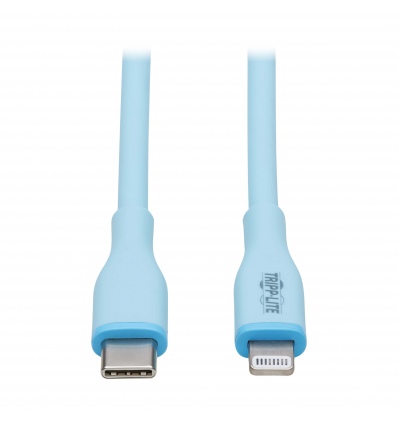 Tripplite Kabel USB-C /Lightning Synch/Nabíjení,MFi,Samec/Samec,Safe-IT Antibakt,flex,sv.modrá,0.91m