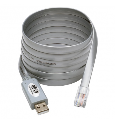 Tripplite Adaptér USB-A/RJ45, kompatibilný s Cisco, 250Kb/s (Samec/Samec), sivý kábel 1.83m