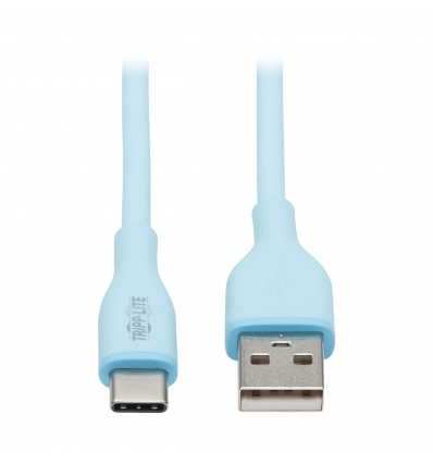 Tripplite Kabel USB-A/USB-C,USB 2.0(Samec/Samec),Antibakteriální Safe-IT,flexibilní, sv. modrá,1.83m