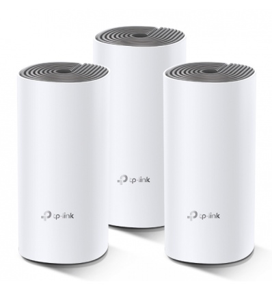 TP-Link AC1200 Whole-home Mesh WiFi System Deco E4(3-pack), 2x10/100 RJ45