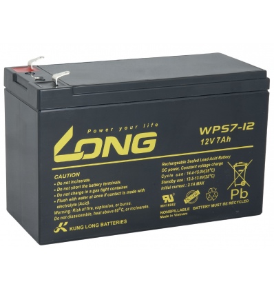 LONG baterie 12V 7Ah F1 (WPS7-12)