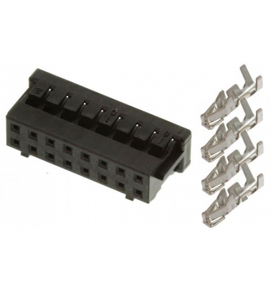 MEANWELL - DF11-16DS-2C-SET, PCB plug for MeanWell PSU LAD-360XU series