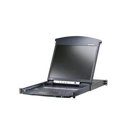 Aten 8-port Cat.5 KVM,dual rail rack, 19" LCD, IP