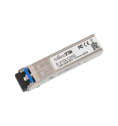 MikroTik SFP modul S-31DLC20D, SM, 20km, 1.25G, 2x LC