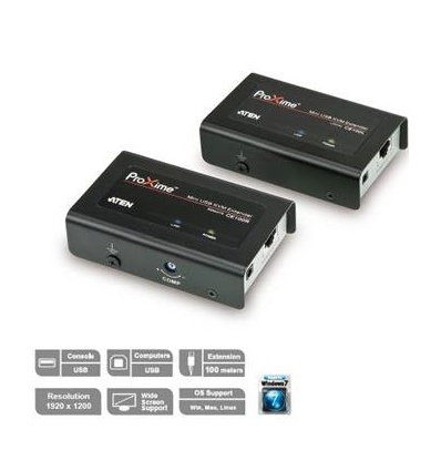 ATEN Extender PC-konzole na 100m USB až 1920x1200