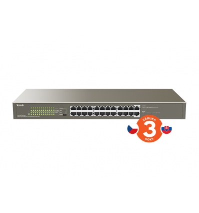 Tenda TEG1124P-24-250W PoE AT Gigabit switch 24x 1Gb/s s PoE 802.3af/at, PoE+ 225W, Rackmount, VLAN