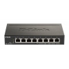 D-Link DGS-1100-08PV2 Smart Switch, 8x 1000Base-T 802.3at PoE, 64W PoE budget, Fanless