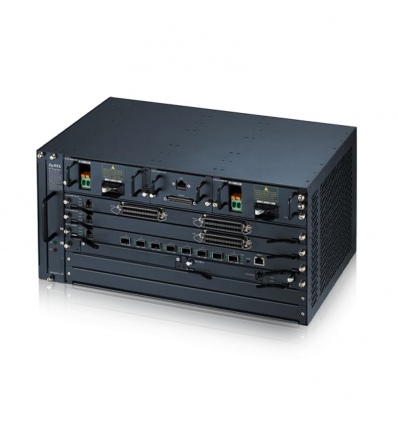 Zyxel IES5206M 5U 6-SLOT chassis MSAN with two DC power module, FAN model & alarm module