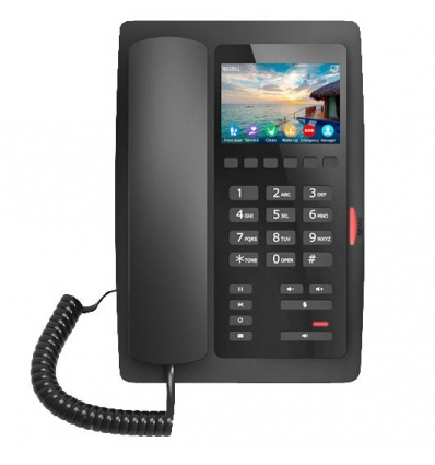 Fanvil H5W hotelový WiFi SIP telefon, 2SIP, 3,5" bar. displ., 6 progr. tl., USB, PoE