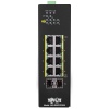 Tripplite Přepínač 8x zdroj Lite Manag. Eth. Switch,10/100/1000Mb/s,2GbE SFP,PoE+ 30W,-10°+60°C,DIN