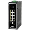 Tripplite Přepínač 8xzdroj Unmanaged Ethernet Switch,10/100/1000Mb/s,2GbE SFP,PoE+30W,-40°+75°C, DIN