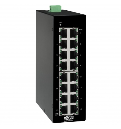 Tripplite Přepínač 16x zdroj Unmanaged Ethernet Switch, 10/100/1000Mb/s, montáž DIN