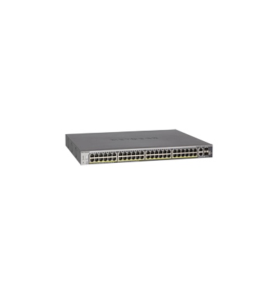 NETGEAR 48xGB PoE+ Smart Switch,2 10G,2 SFP,GS752TXP