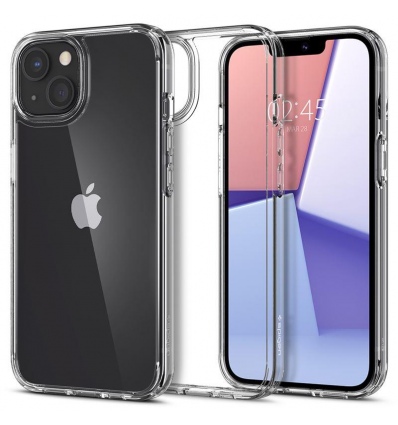 Ochranný kryt Spigen Crystal Hybrid pro iPhone 13 transparentní