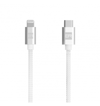 ER POWER kabel USB-C/Lightning 120cm bílý